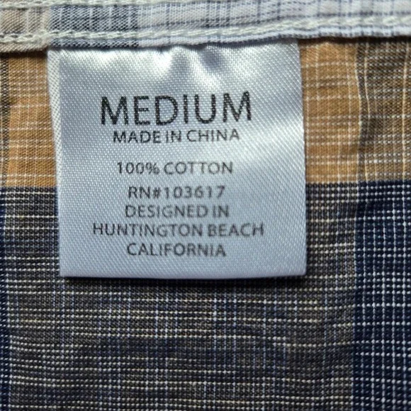 Coastal‎ Western Shirt Plaid Pearl Snap Button Up Cowboy Rodeo Medium - Picture 3 of 9